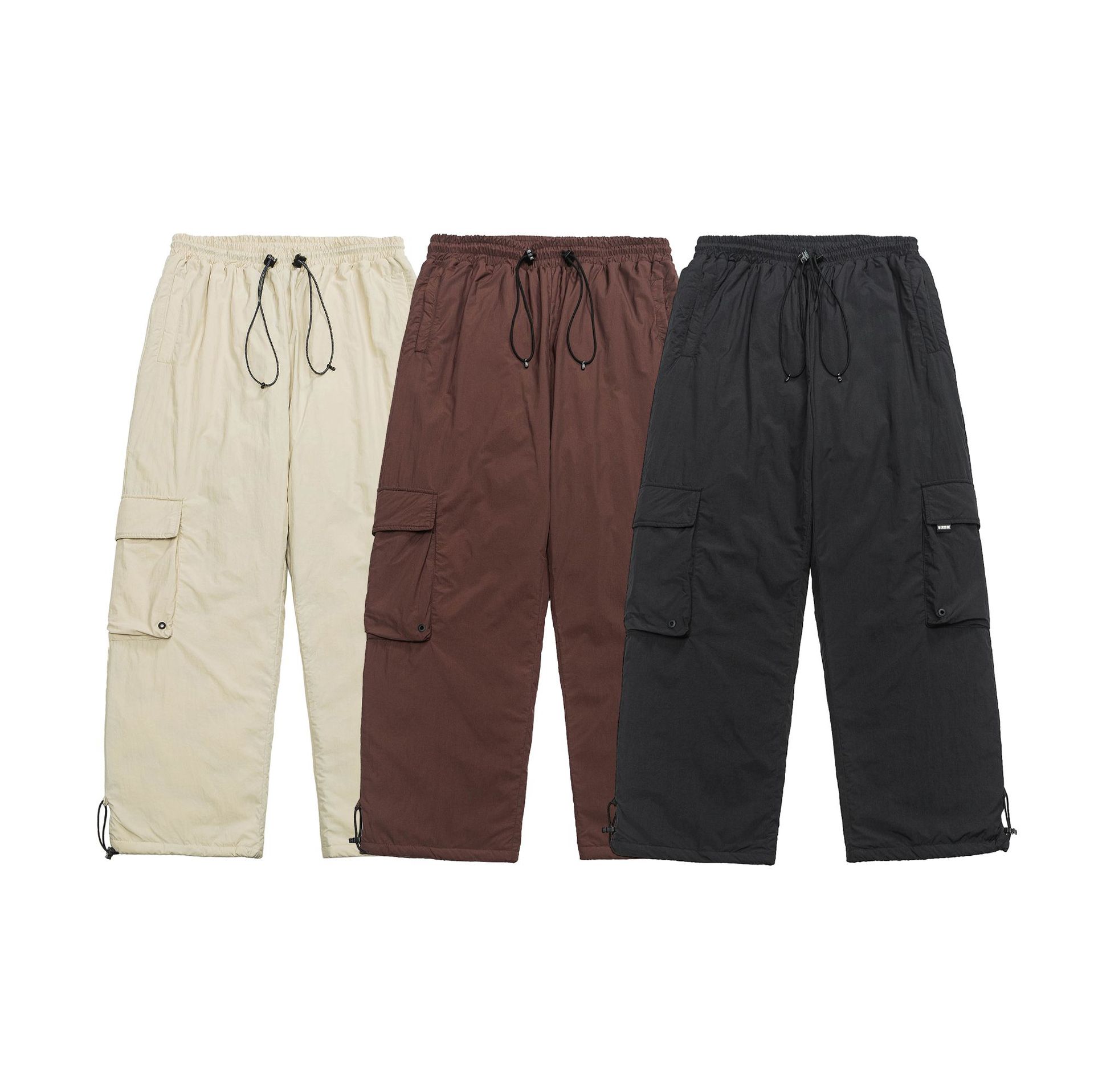 Outdoor Warmth Insulated Straight Leg Cargo Pants for Men - Image 5