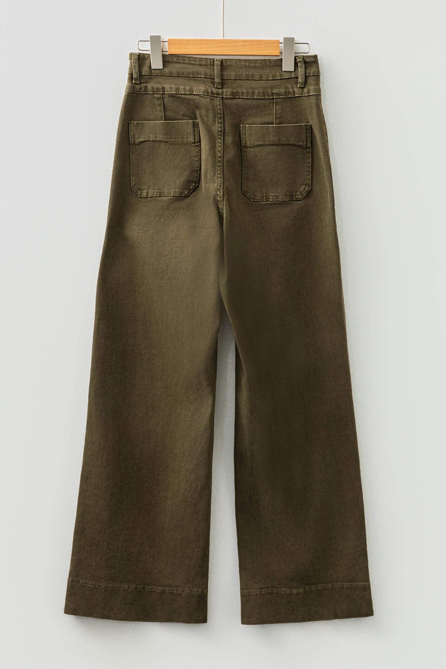 Jungle Green Double Waistband Loose Straight Jeans - Image 7