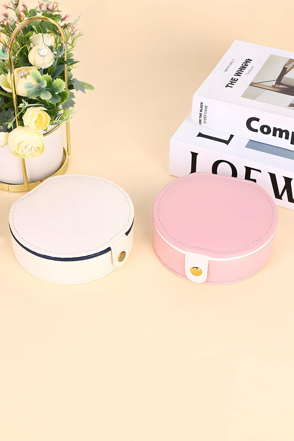 Light Pink Jewelry Organizer Cases with Mirror - Image 3