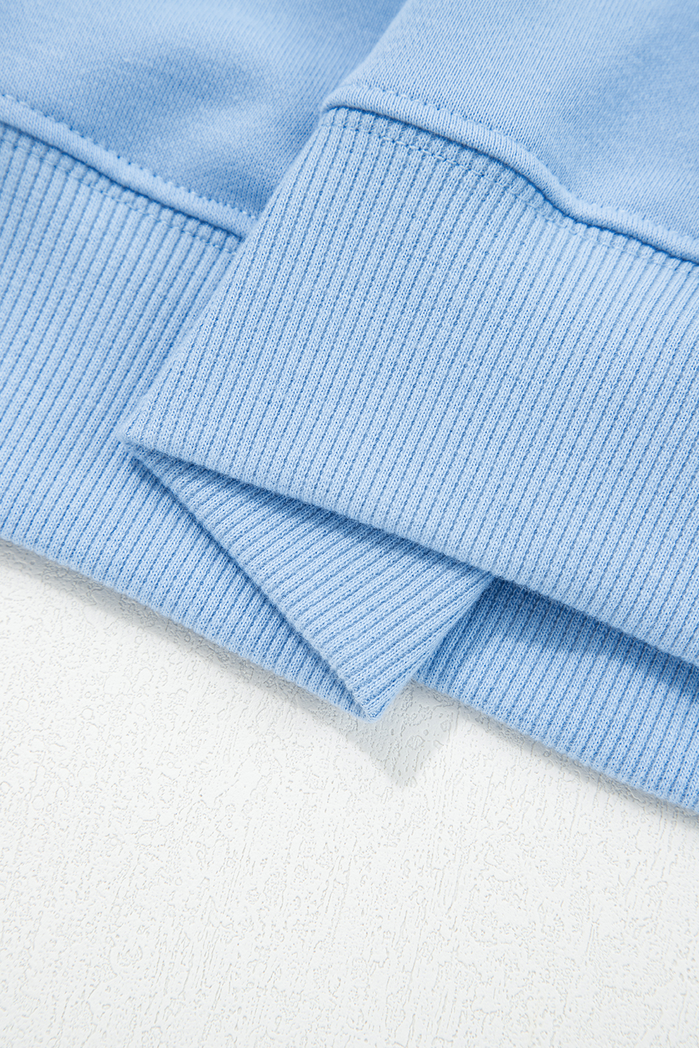 Beau Blue Floral Patchwork Drop Shoulder Pullover and Sweatpants Lounge Set - Image 17