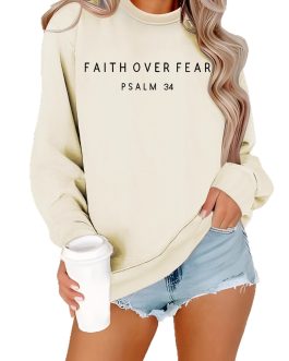 Sweatshirt with loose letter print