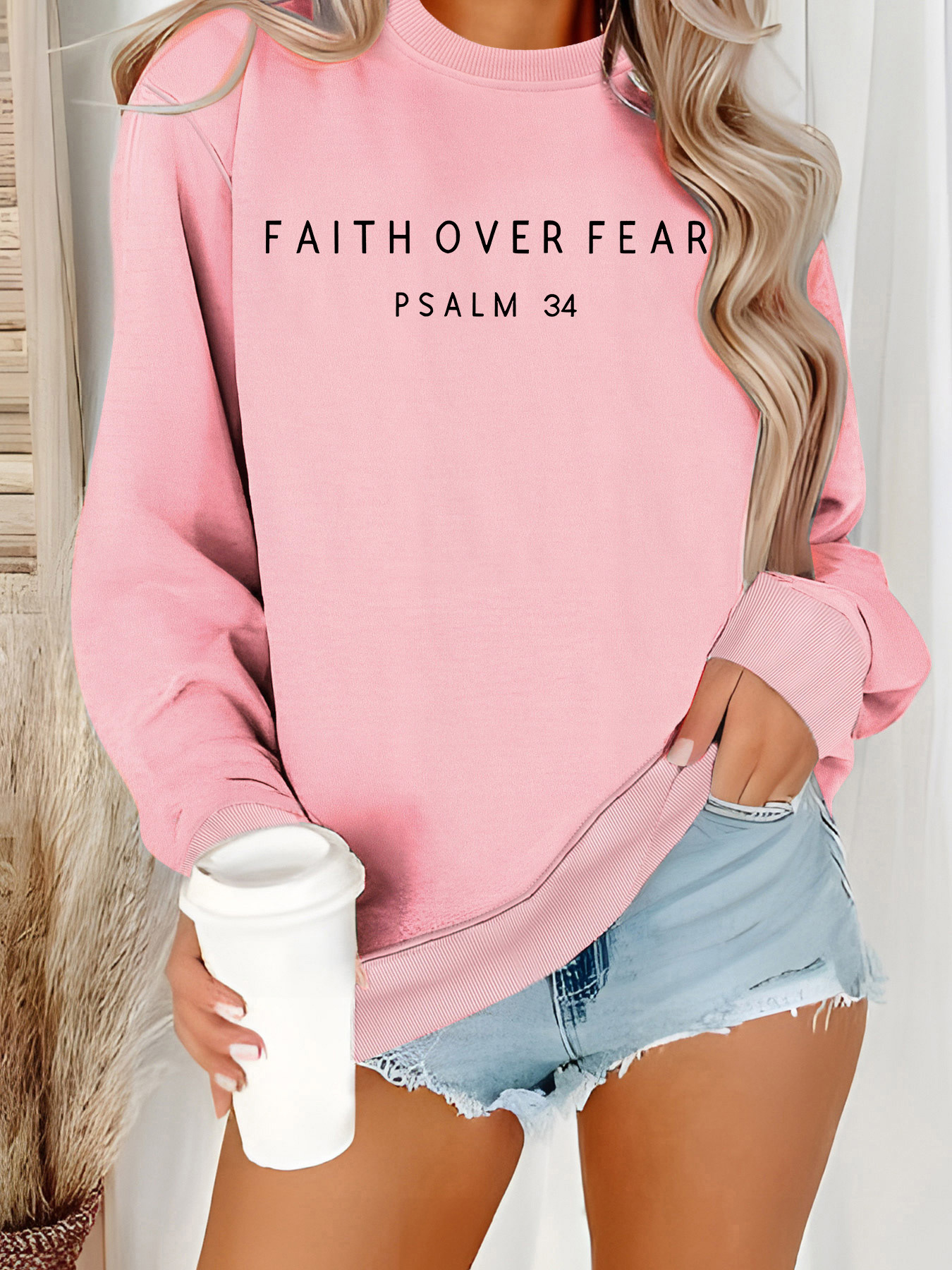 Sweatshirt with loose letter print - Image 7