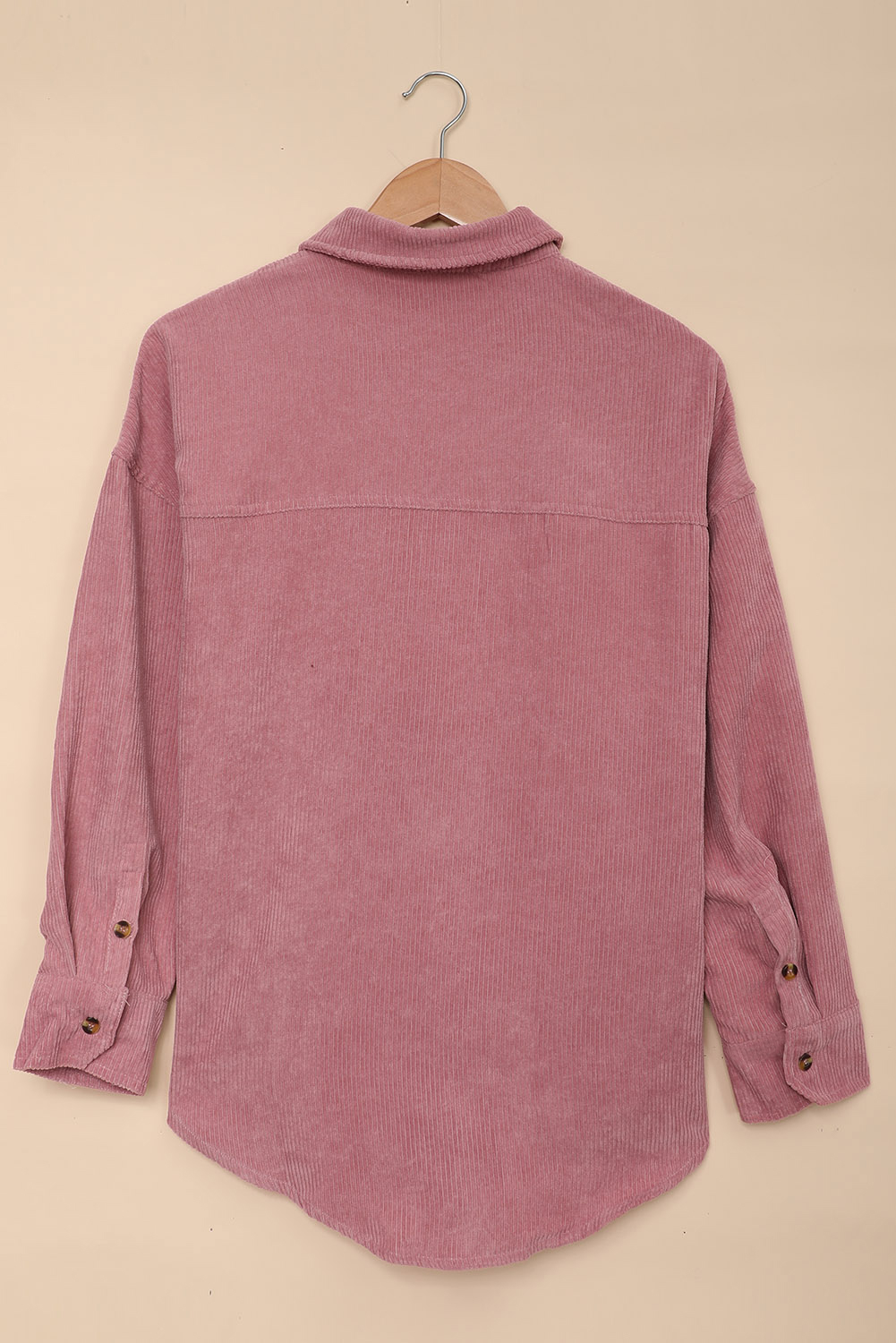 Pink Corduroy Button Pocket Shirt - Image 8