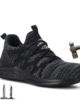 men safety shoes steel toe cap breathable women work boots sneakers casual male shoes