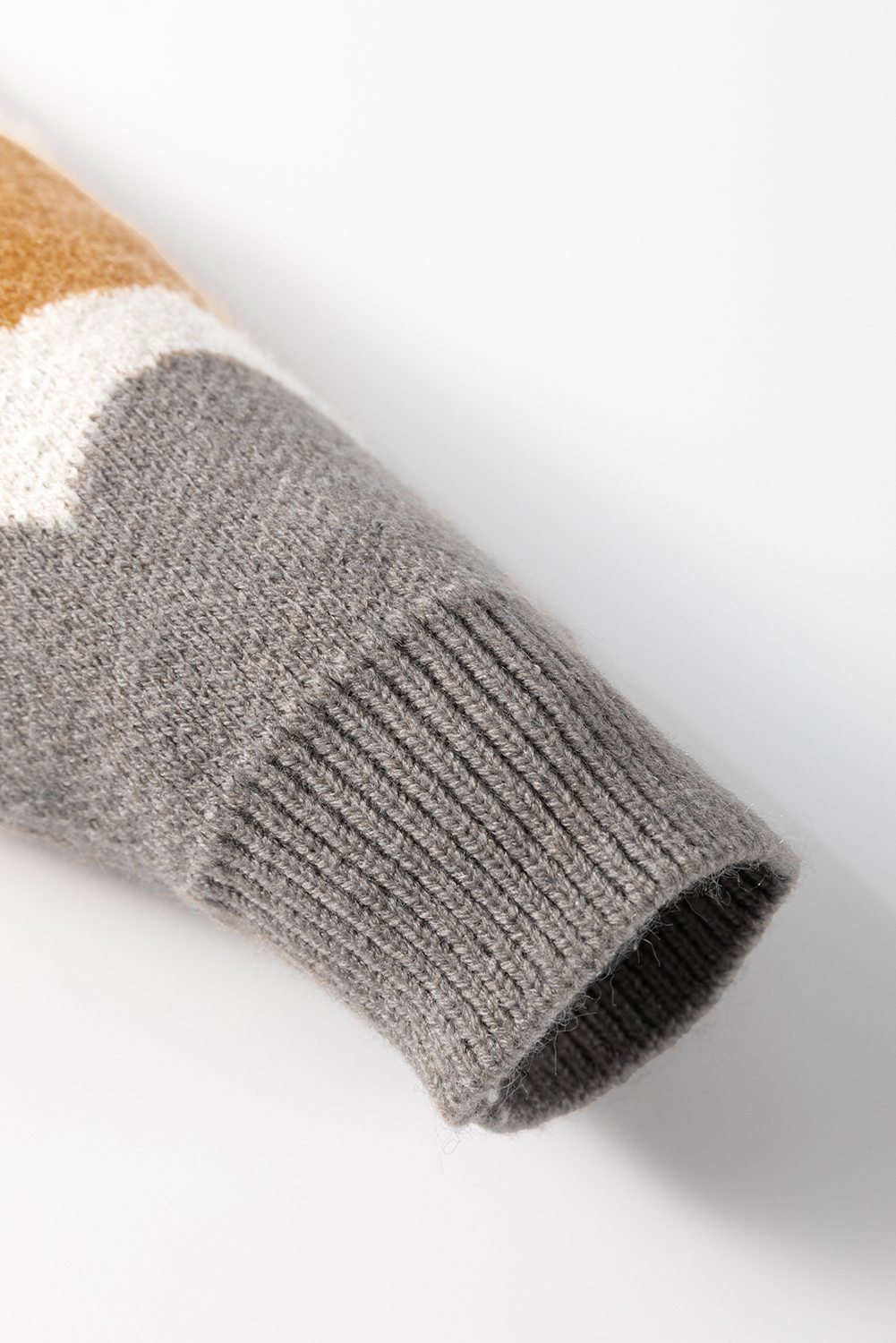 Yellow Wave Striped Balloon Sleeve Drop Shoulder Sweater - Image 7