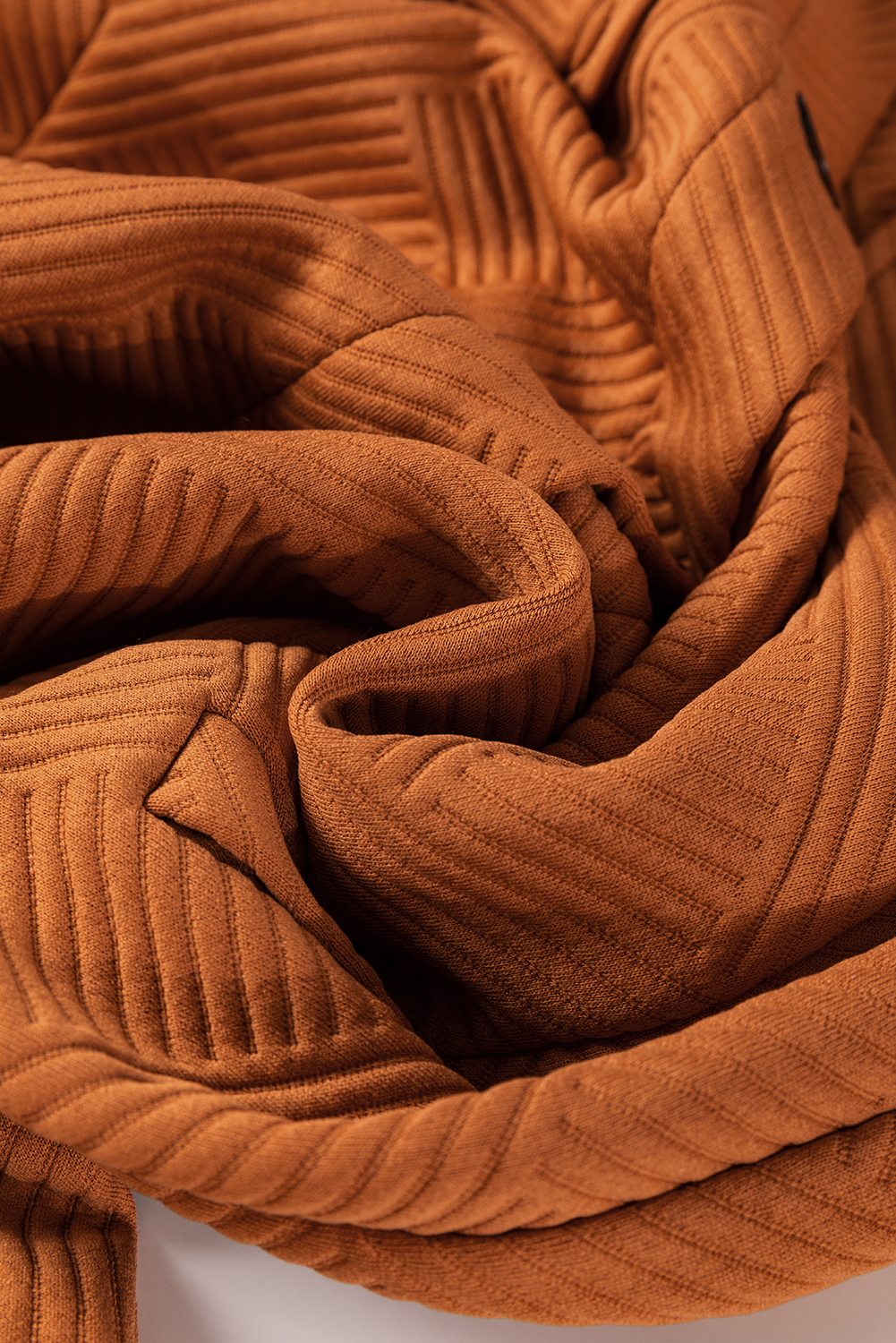 Gold Flame Textured Collared Drop Shoulder Buttoned Front Duster Coat - Image 7