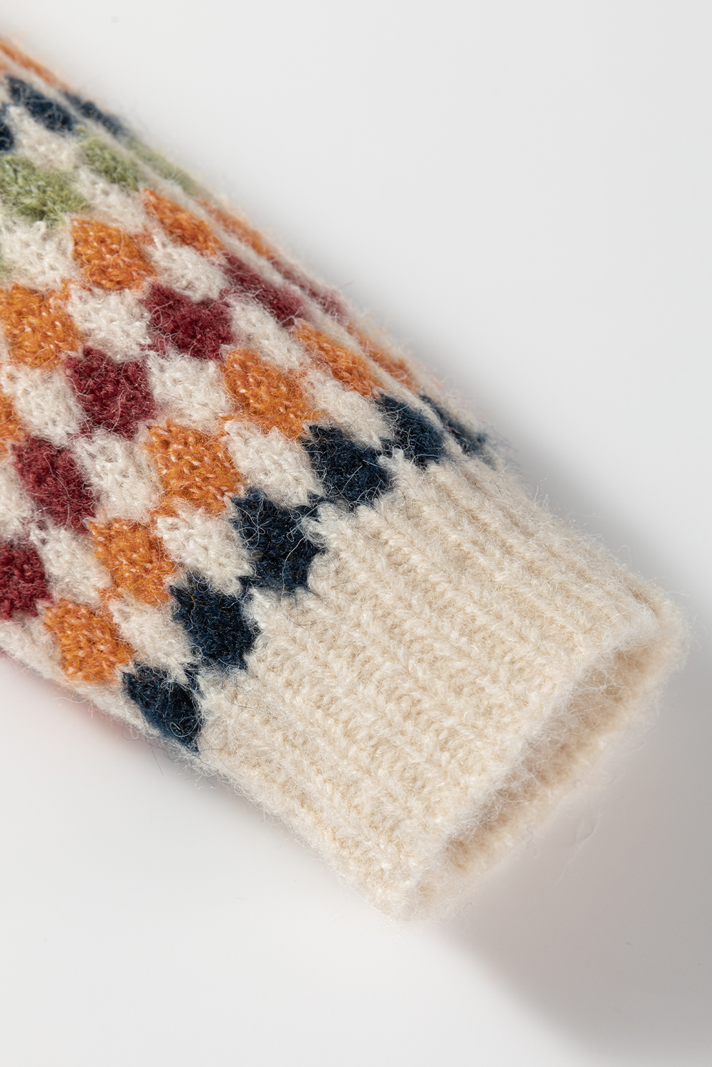 Multicolour Dotty Pattern Knit Button Front V Neck Sweater Cardigan - Image 7