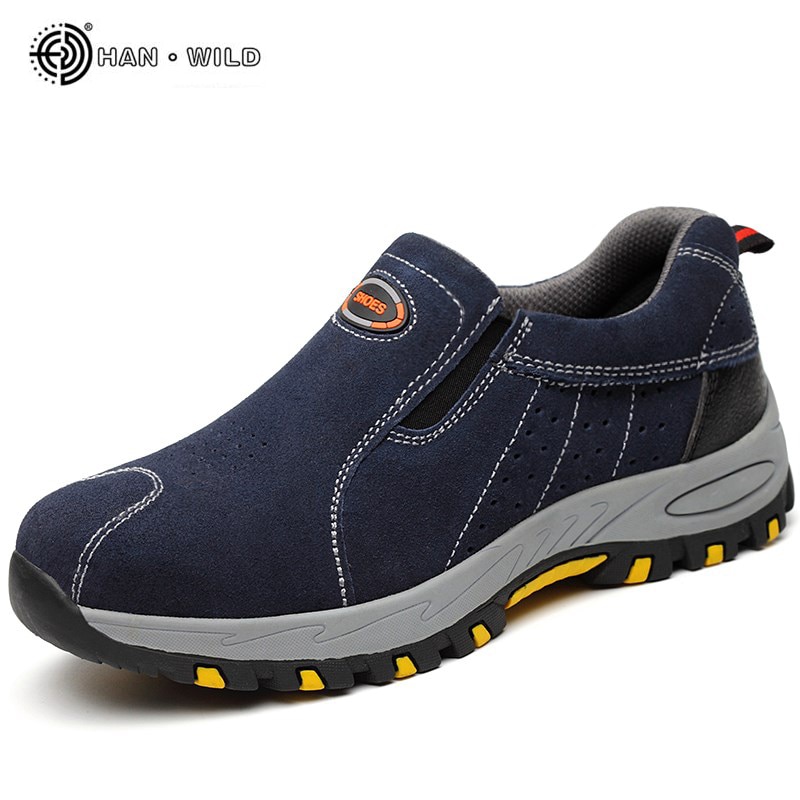 Steel Toe Safety Work Shoes Men 2018 Fashion Summer Breathable Slip On Casual Boots Mens Labor Insurance Puncture Proof Shoe - Image 3