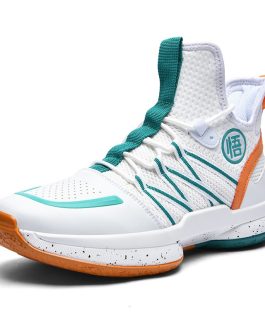 Summer high top basketball shoes with fly woven mesh surface for training sports shoes with rubber soles for men