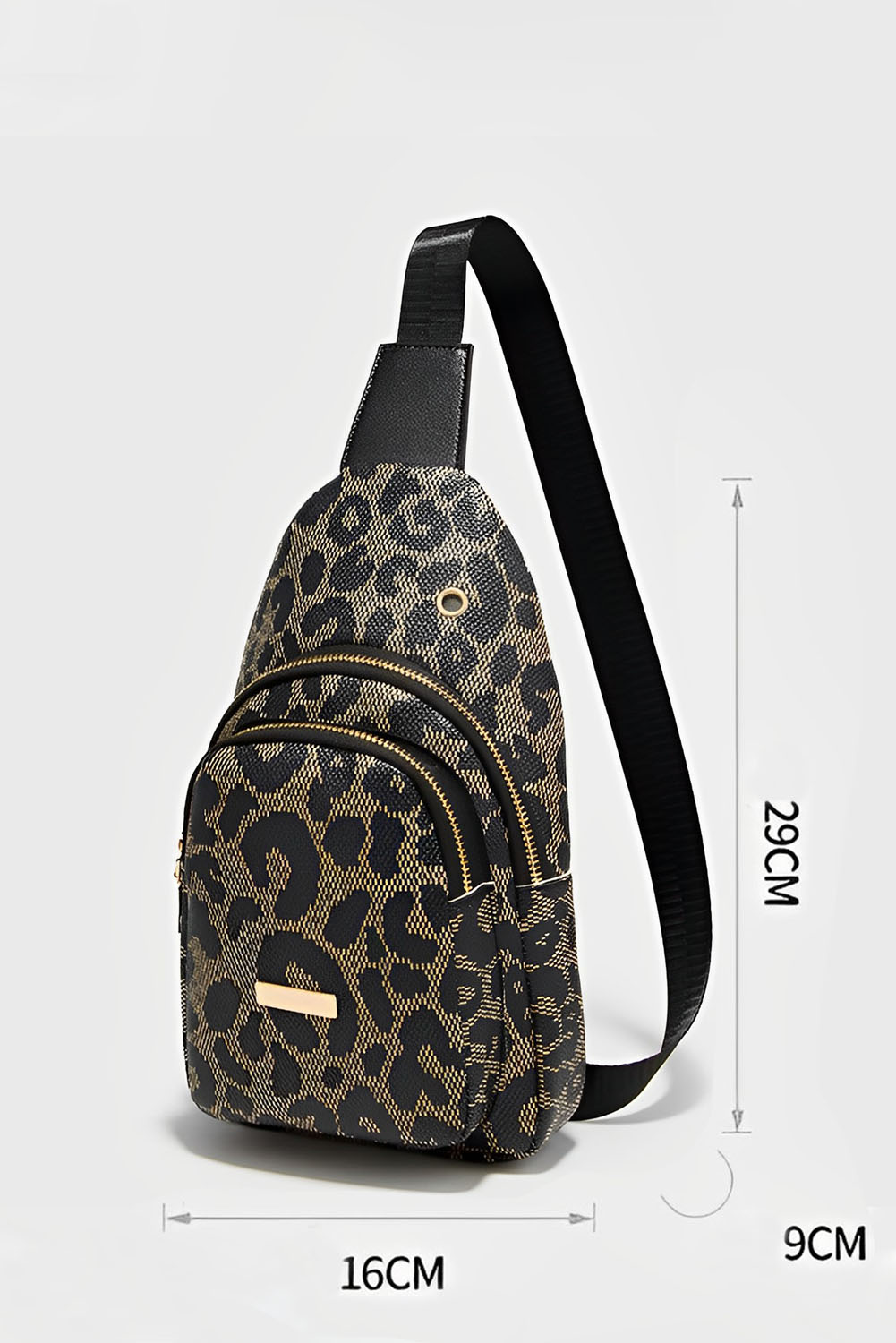Leopard Print PU Sling Bag - Image 6