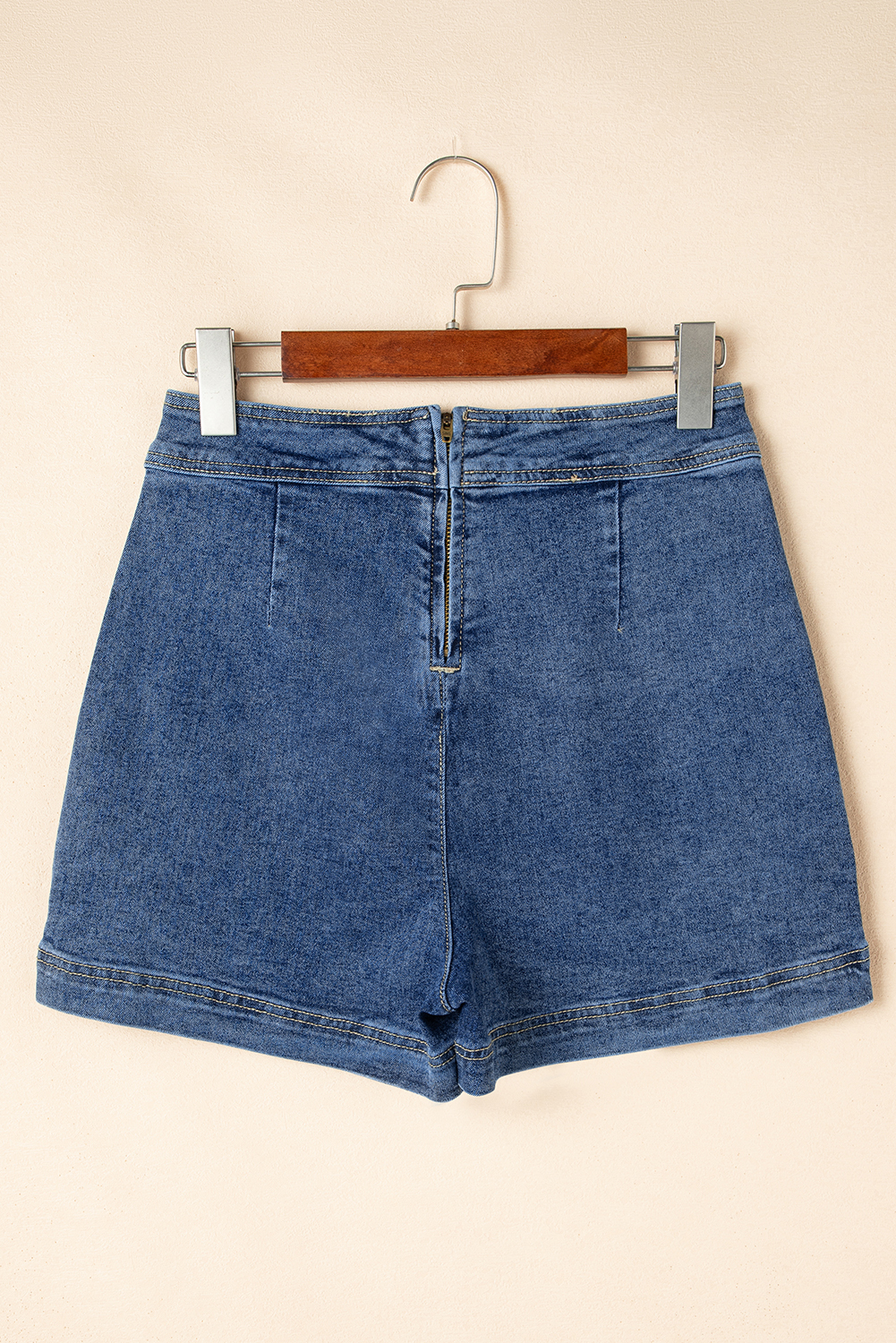 Ashleigh Blue Faux Wrapped Mini Denim Skort - Image 5