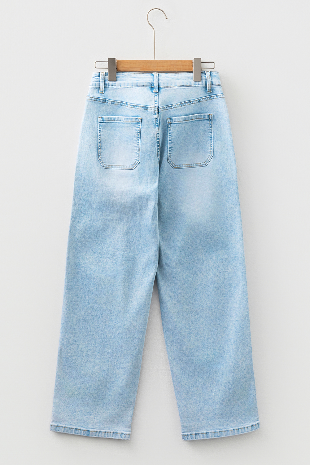 Myosotis Exposed Stitch Detail Drawstring Barrel Jeans - Image 2
