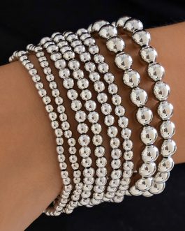 White Multi Layered Beaded Bracelet