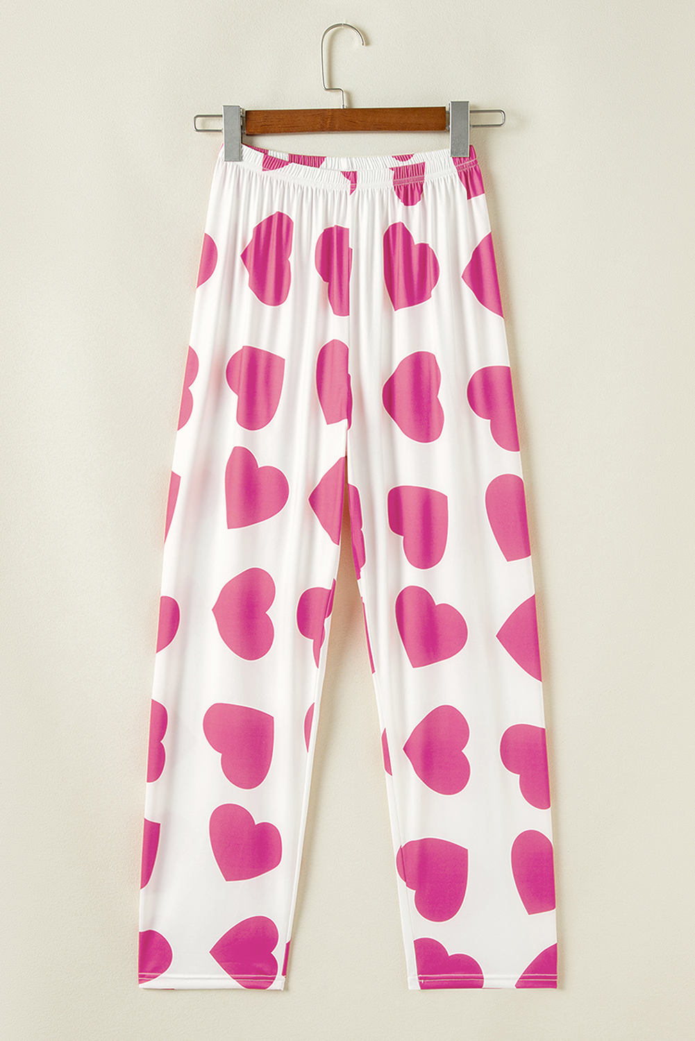 Pink Ruffled Tank Top And Heart Print Pants Lounge Set - Image 7