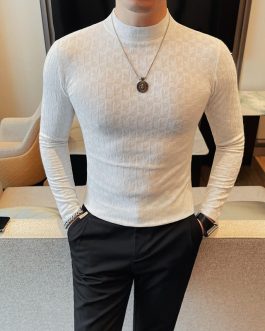 Men's Half-high Collar T-shirt Fashion Trend