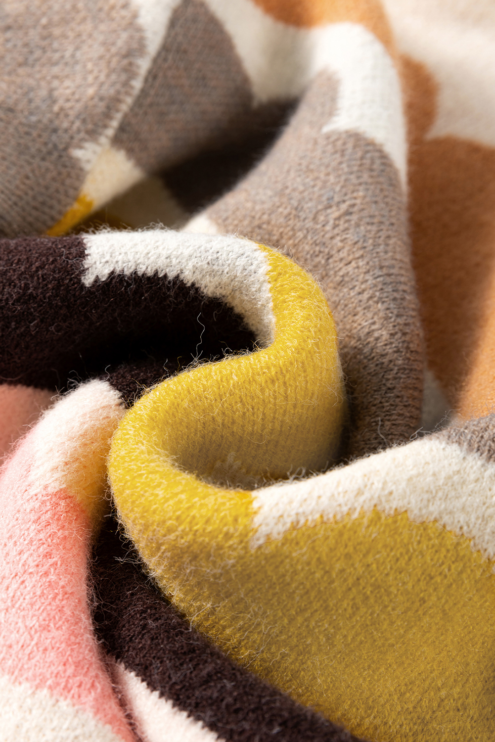 Yellow Wave Striped Balloon Sleeve Drop Shoulder Sweater - Image 8