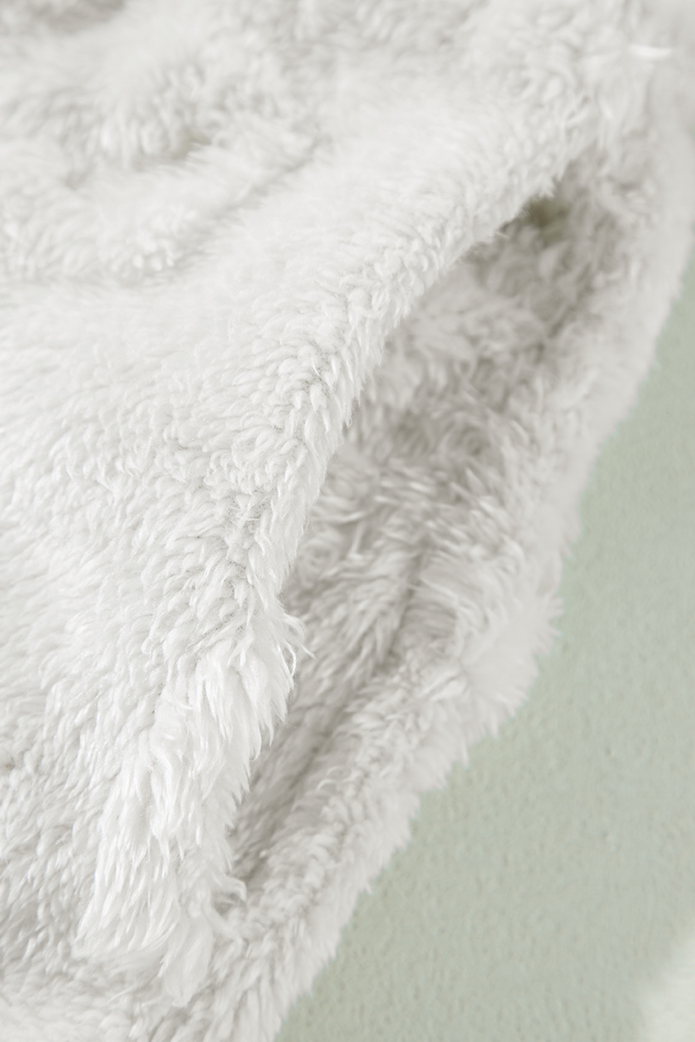 Light Grey Textured Leopard Fleece Loose Two Piece Lounge Set - Image 8