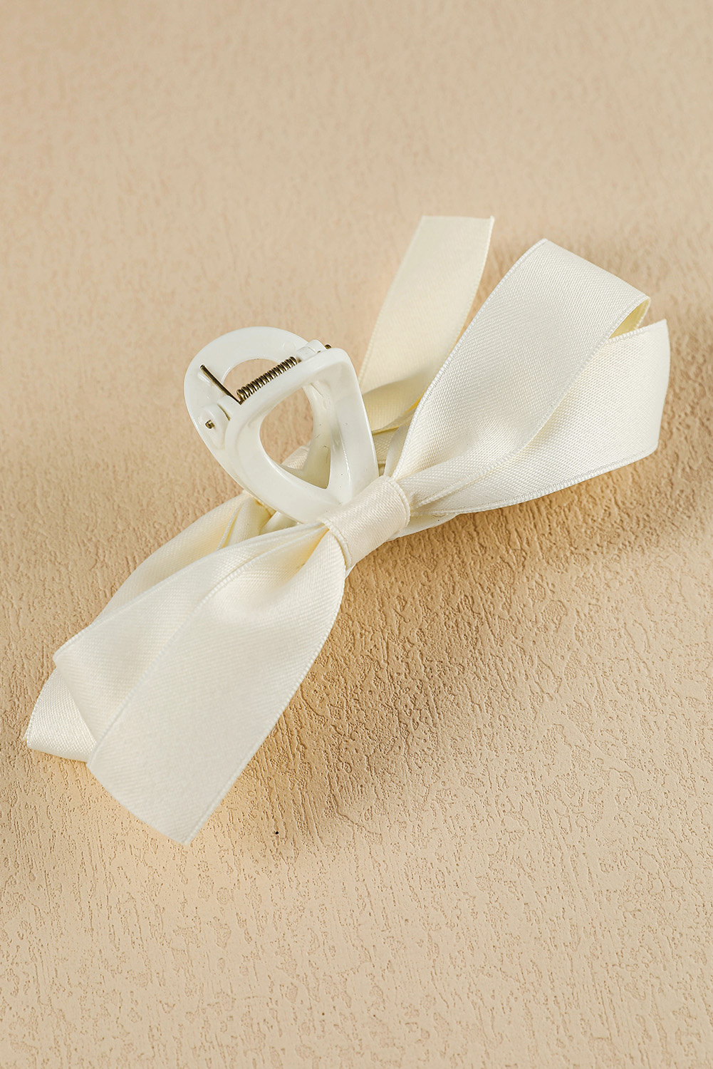 White Bow Decor Large Hair Claw Clip - Image 7