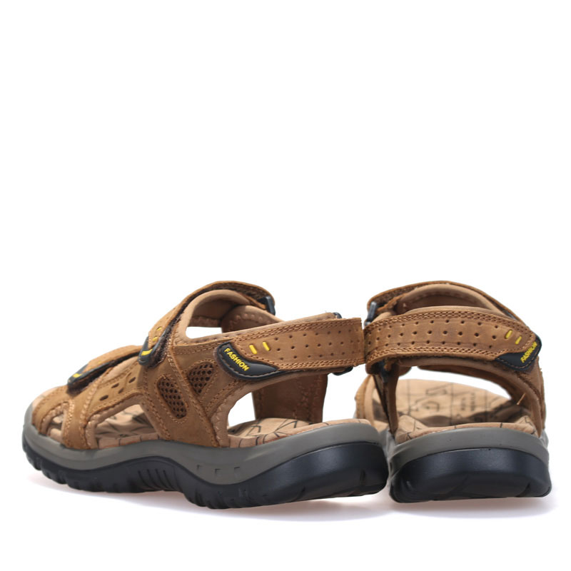 Summer Leisure Beach Men Shoes High Quality Leather Sandals The Big Yards Men's Sandals - Image 2
