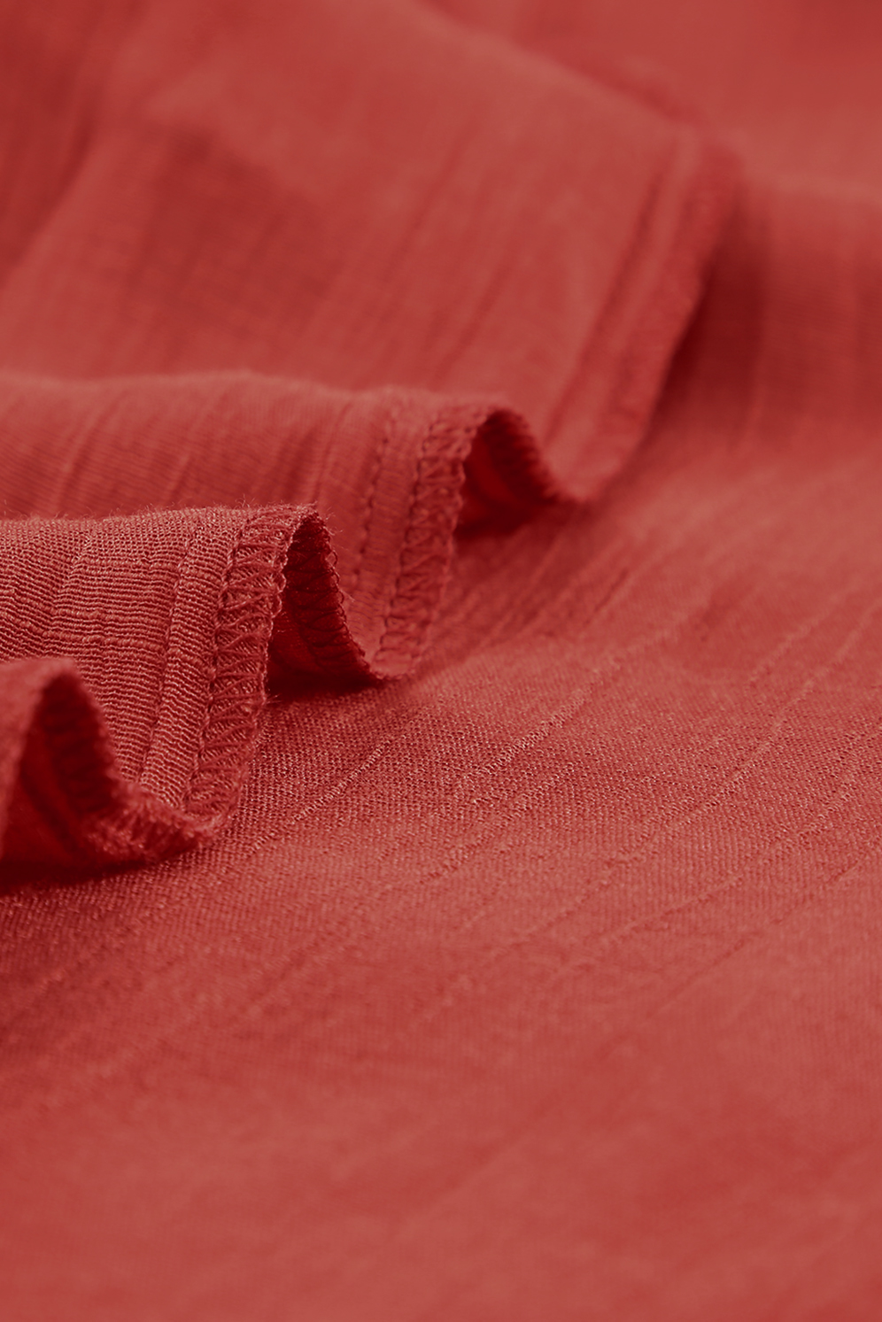 Tiered Ruffled Drawstring V Neck Top - Image 8