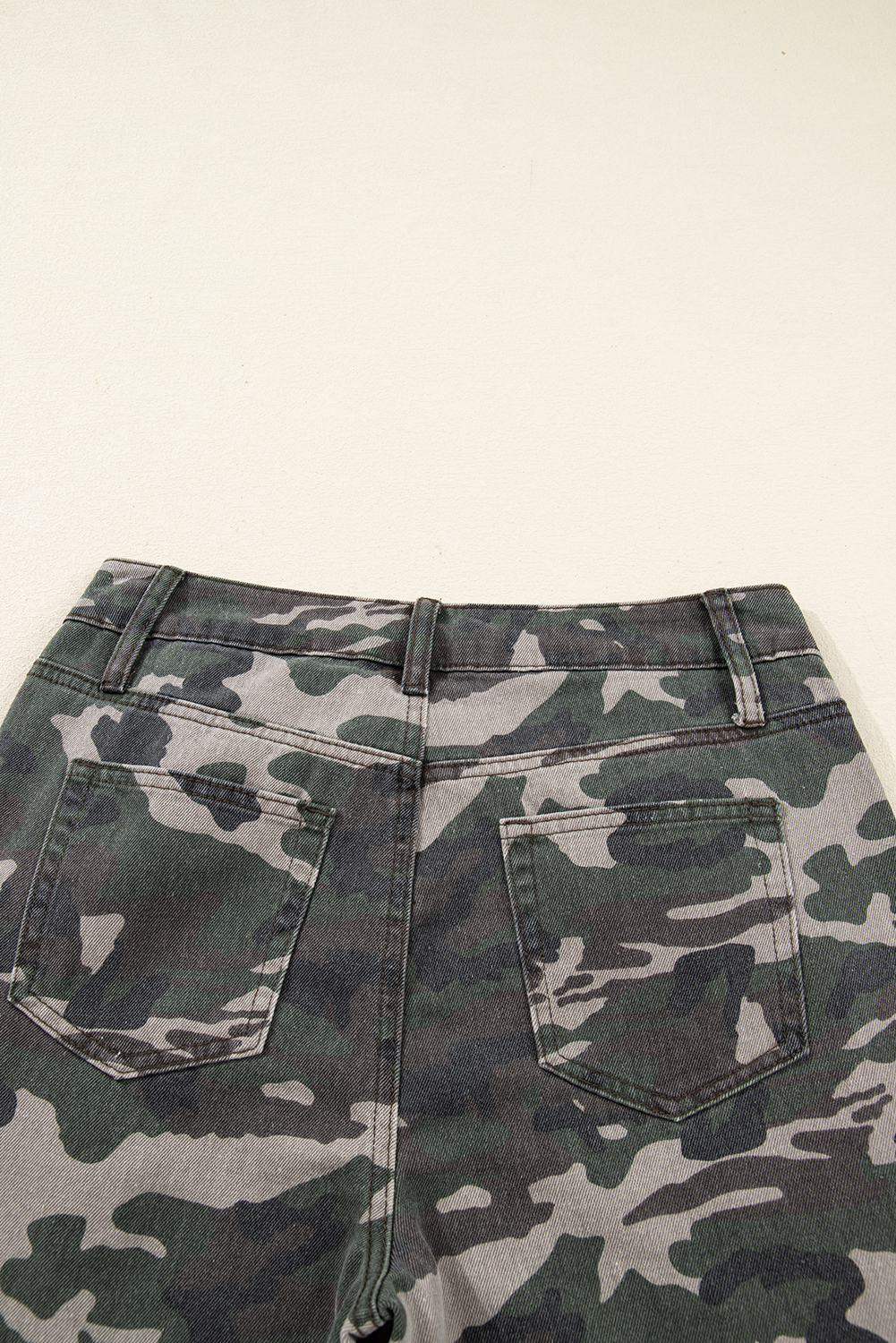 Green Camo Cargo Wide Leg Pants - Image 7