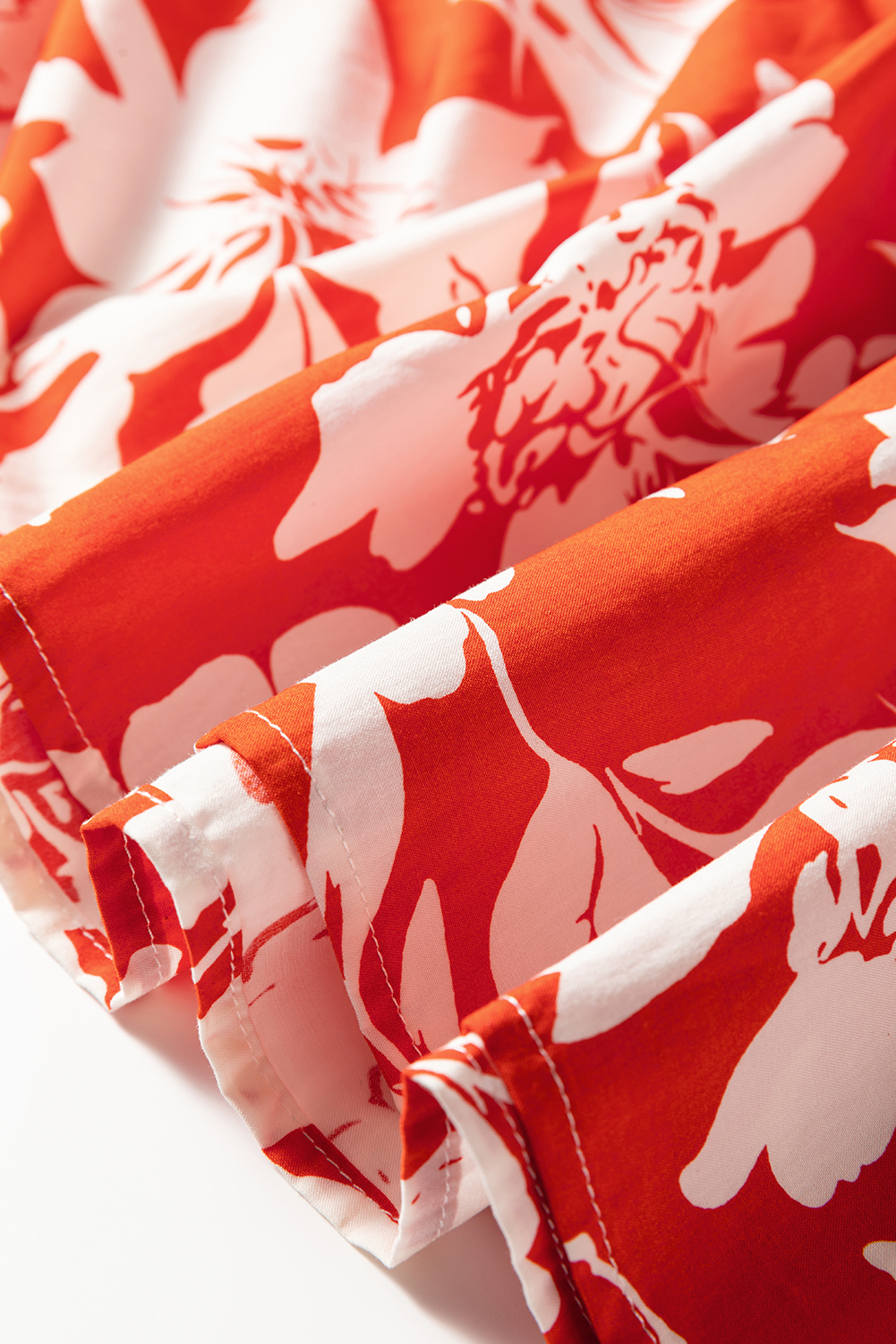 Red High Split Floral Western Cowgirl Maxi Skirt - Image 4