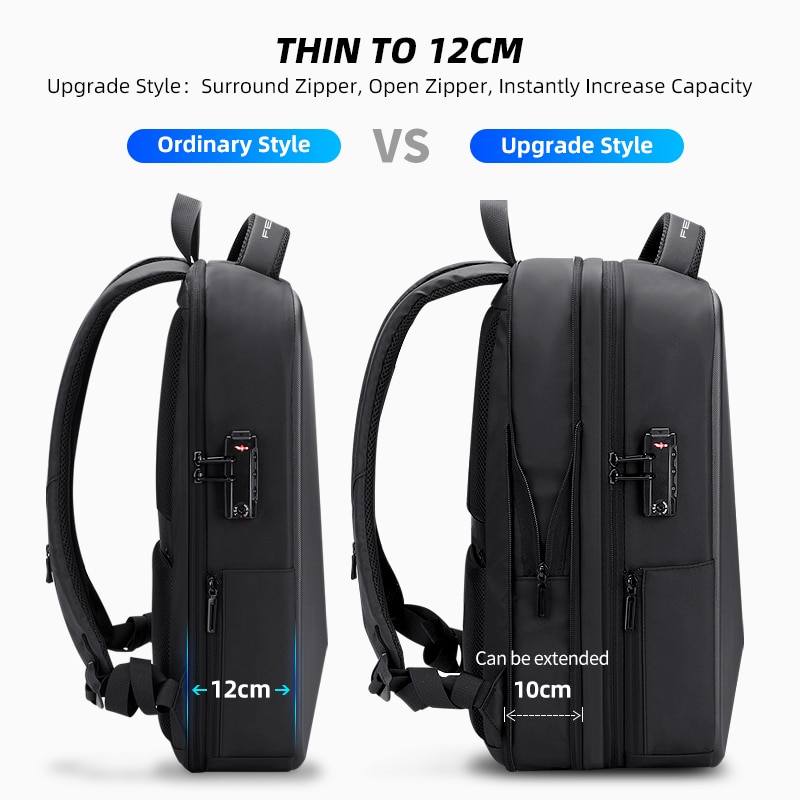 Fenruien Brand Laptop Backpack Anti-theft Waterproof School Backpacks USB Charging Men Business Travel Bag Backpack New Design - Image 3