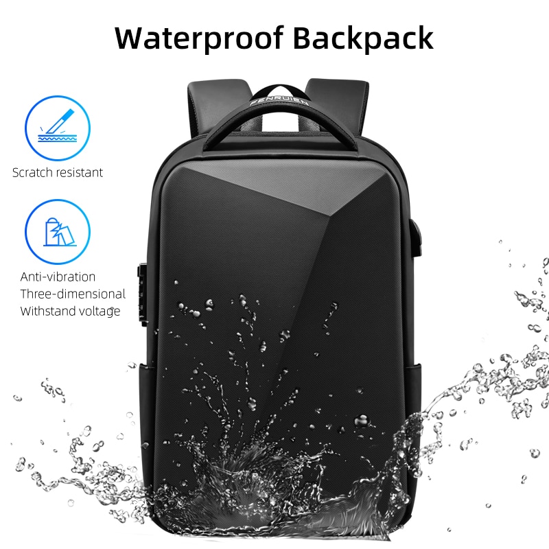 Fenruien Brand Laptop Backpack Anti-theft Waterproof School Backpacks USB Charging Men Business Travel Bag Backpack New Design - Image 5