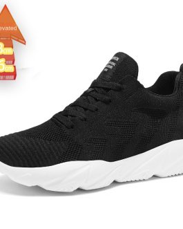 Height-Enhancing 8CM Men's Shoes, Sports Shoes, Spring and Summer Mesh Casual Shoes, Trendy Shoes, Soft Sole Travel Shoes, Student Running Shoes for Men
