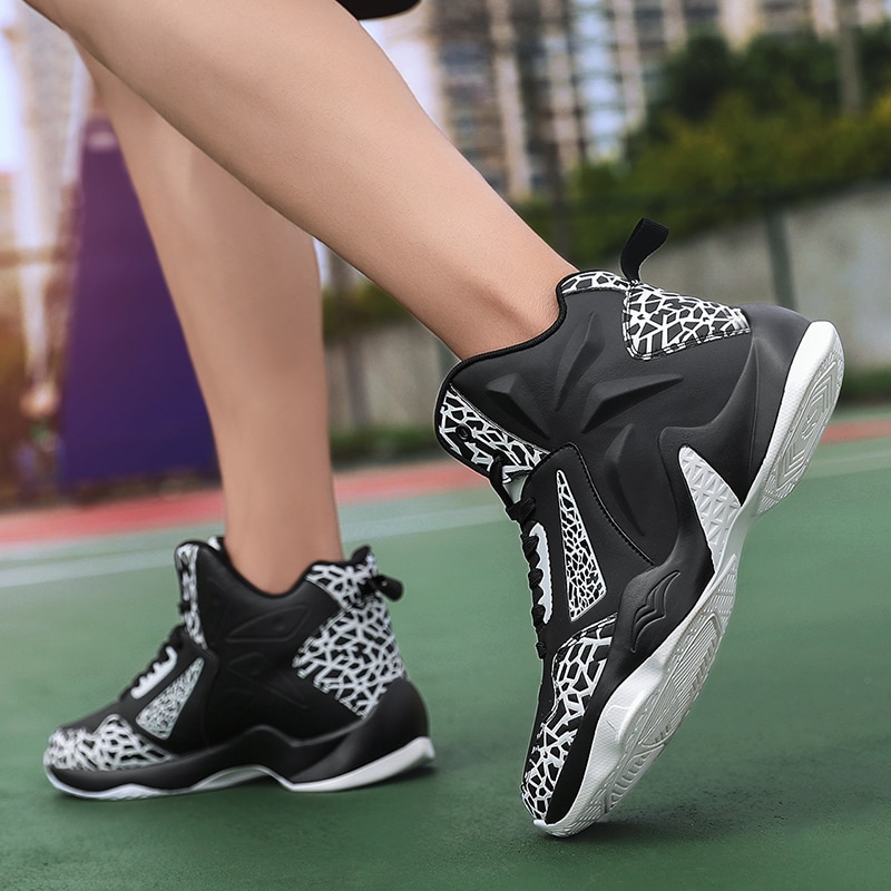 Sneakers Fashion Leather Basketball Shoes Men Comfortable Casual Sports Trainers Non-slip Wear-resisitant - Image 3