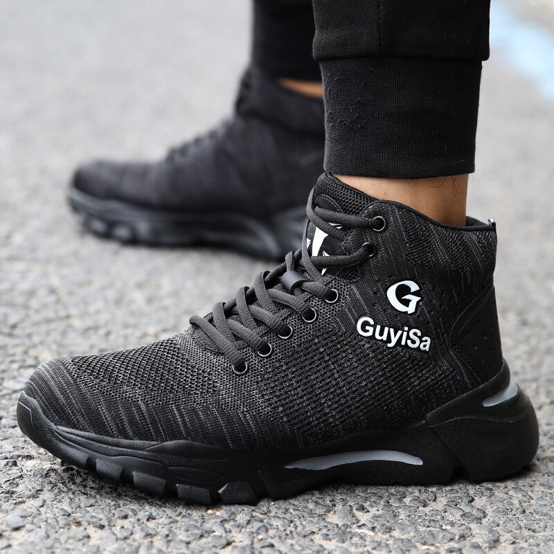 Lightweight Safety Shoes Men Winter Shoes 2020 New Work Safety Boots Male Steel Toe Shoes Anti-puncture Work Sneakers Men Boots - Image 6