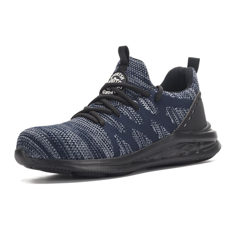 men safety shoes steel toe cap breathable women work boots sneakers casual male shoes - Image 8