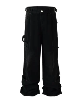 Men‘ s Wide Leg Jeans with Pockets