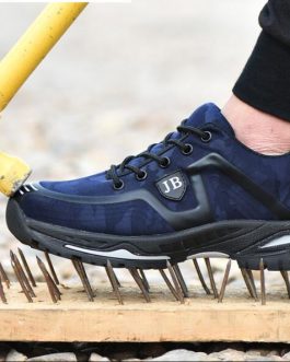 Men Safety Shoes Breathable Summer Boots Anti-smashing Anti-puncture Steel Toe Caps Anti-piercing Breathable Mens Work Shoes