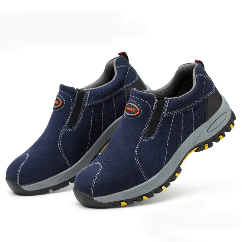 Steel Toe Safety Work Shoes Men 2018 Fashion Summer Breathable Slip On Casual Boots Mens Labor Insurance Puncture Proof Shoe - Image 4