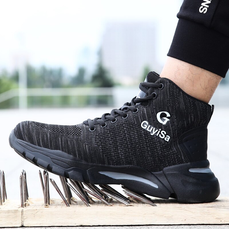 Lightweight Safety Shoes Men Winter Shoes 2020 New Work Safety Boots Male Steel Toe Shoes Anti-puncture Work Sneakers Men Boots - Image 4