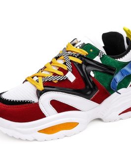 Casual Shoes Men Breathable Sneakers Trend Fashion Cheap Lace Up Color Matching Zapatilla