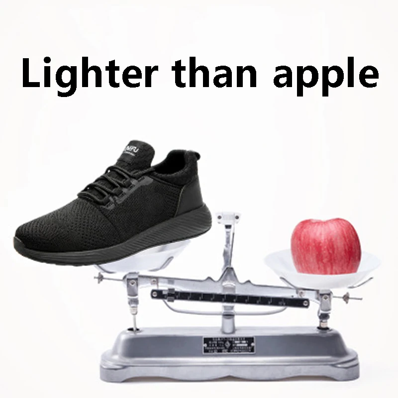 Steel Toe Safety Men Work Shoes Summer Fashion Breathable Slip On Boots Casual Mens Shoe Puncture Proof Safe Work - Image 3