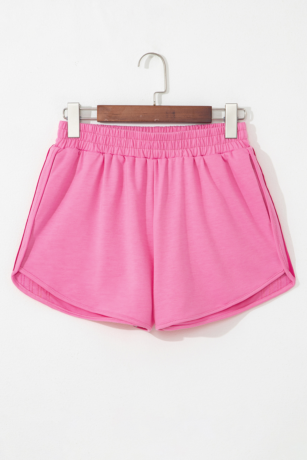 Bonbon Color Block Stripes Elastic High Waist Active Shorts - Image 3
