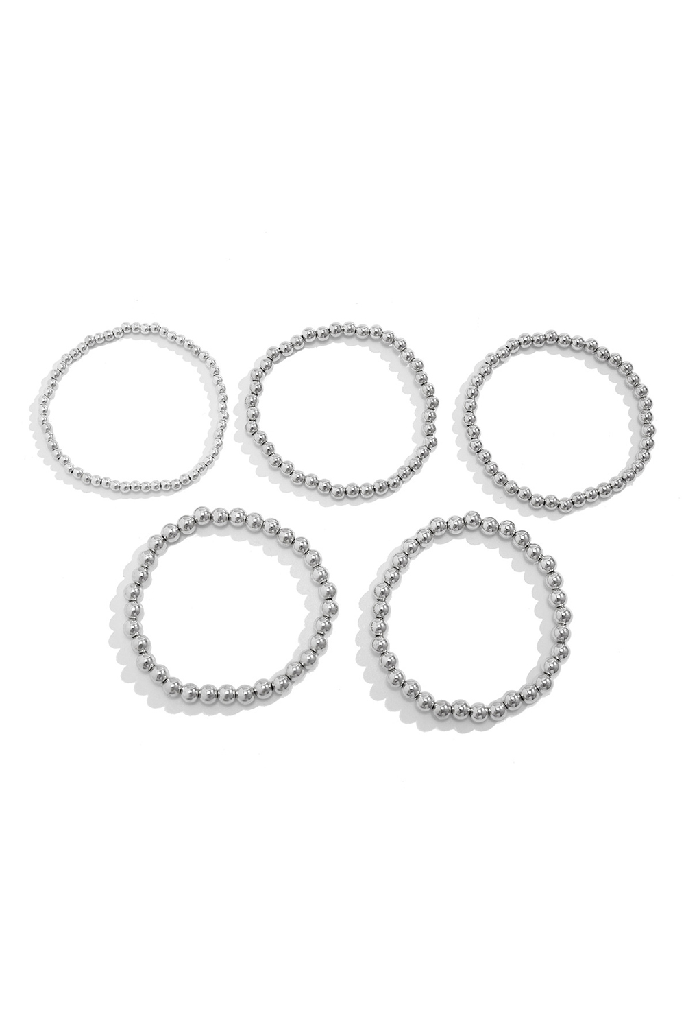 White Multi Layered Beaded Bracelet - Image 6