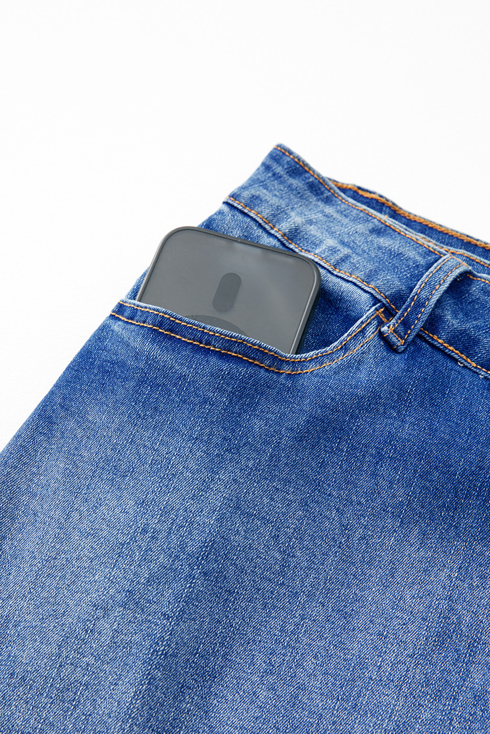 Ashleigh Blue Wrapped Crossed Waist Denim Mini Skirt - Image 7