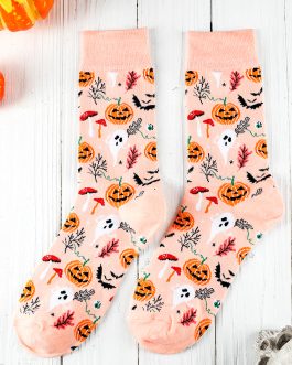 Delicacy Spooky Season Halloween Element Print Socks