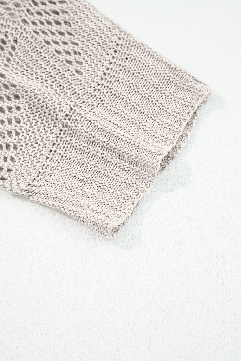 Seagrass Hollow Out Knit 7/8 Sleeve Casual Sweater - Image 8