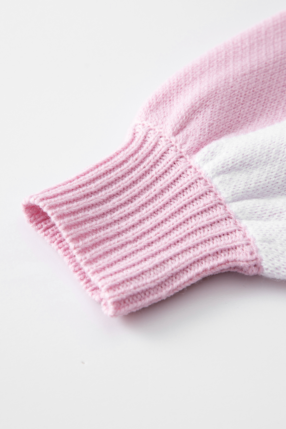 Pink Checkered Bishop Sleeve Sweater - Image 8