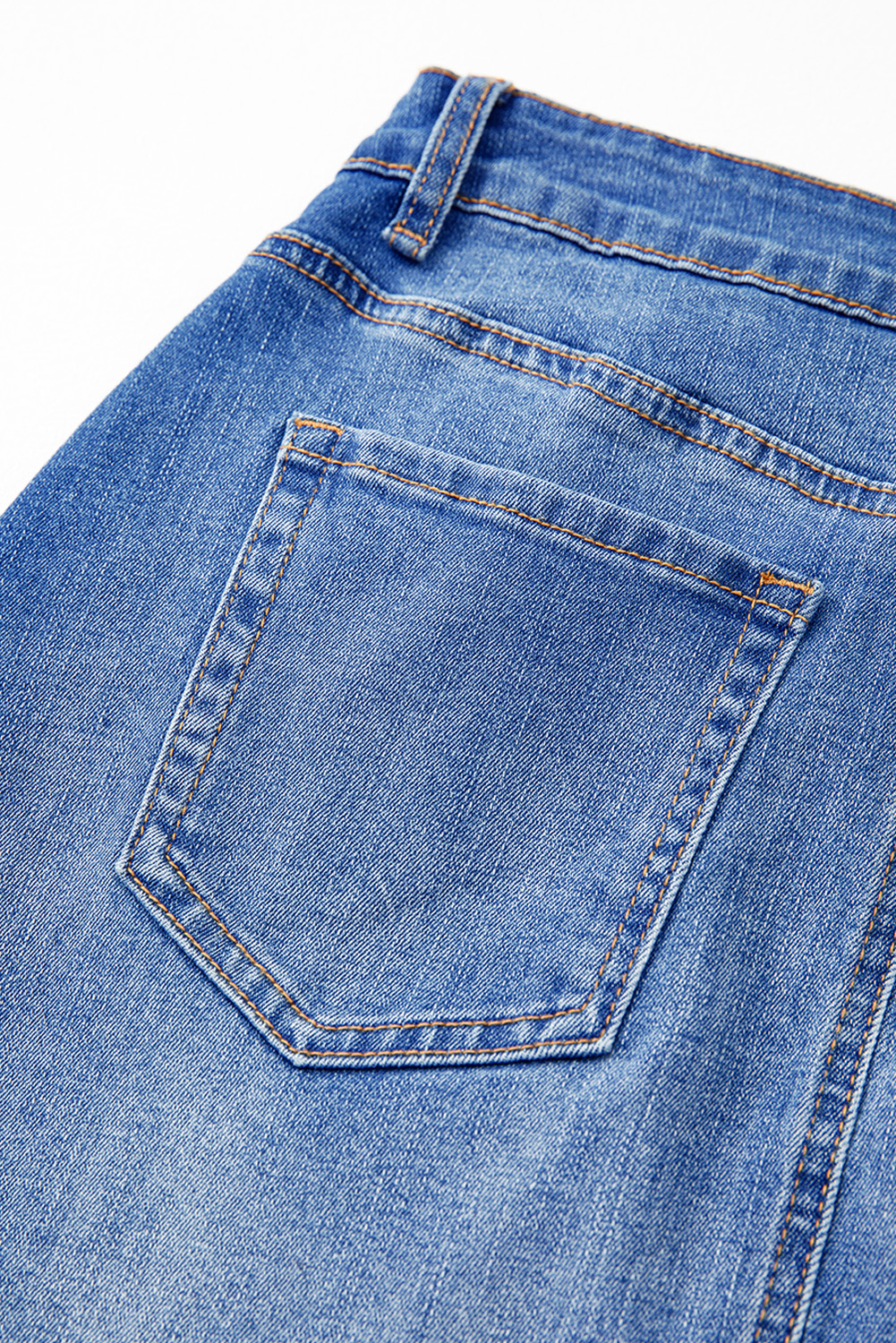 Ashleigh Blue Wrapped Crossed Waist Denim Mini Skirt - Image 6