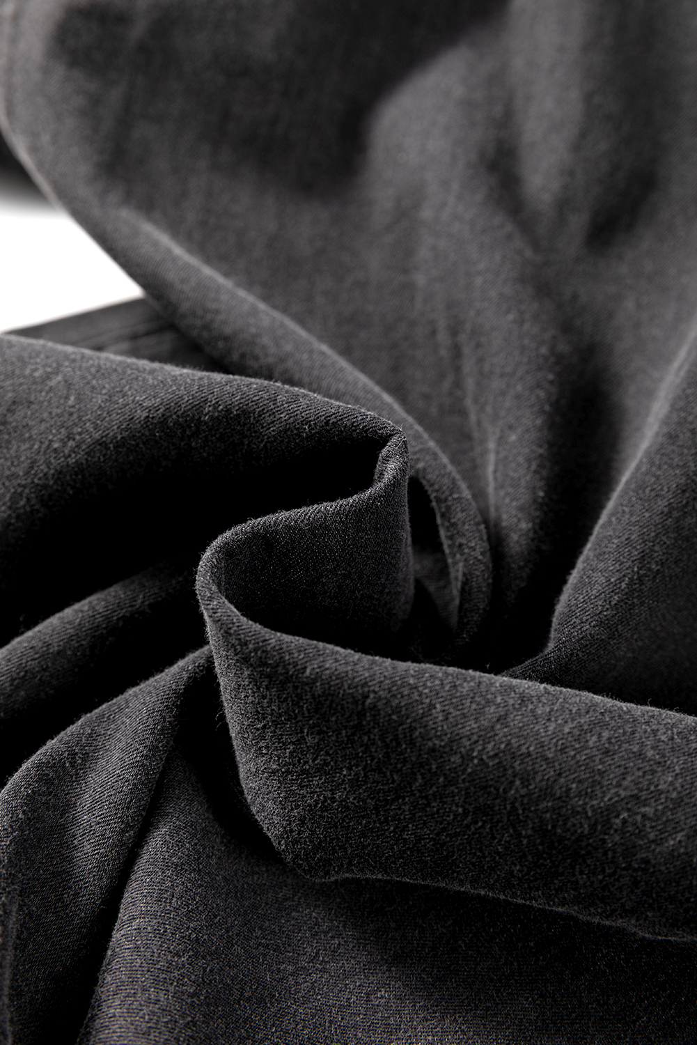 Carbon Grey Mineral Wash Button Fly Waist Wide Leg Jeans - Image 7