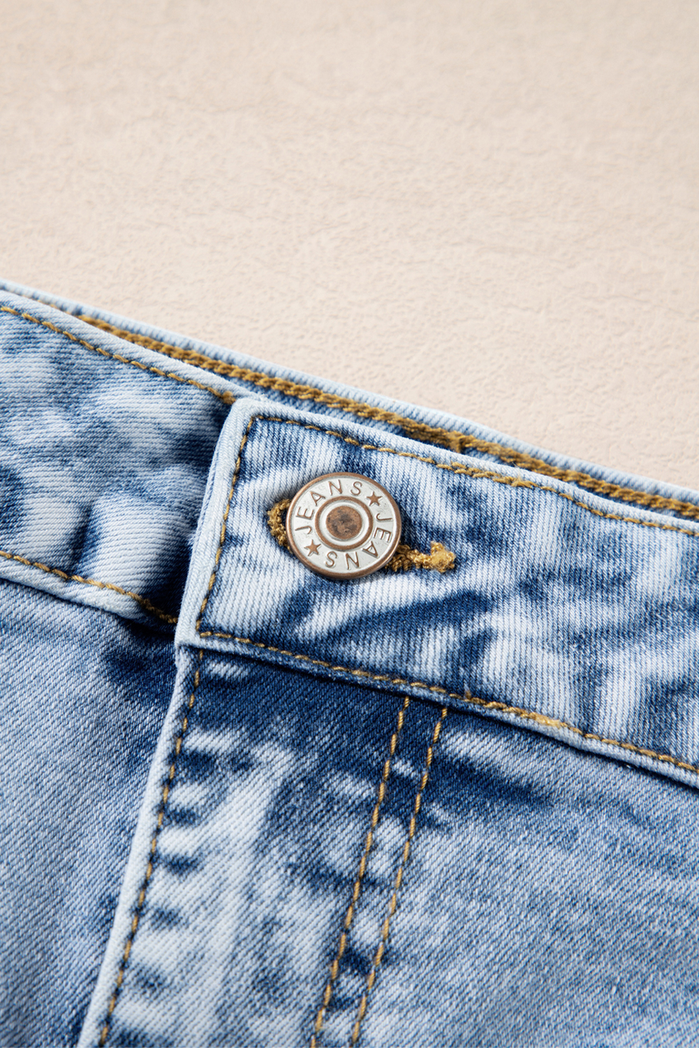 Light Blue Chic Patch Pocket Straight Leg Loose Jeans - Image 6