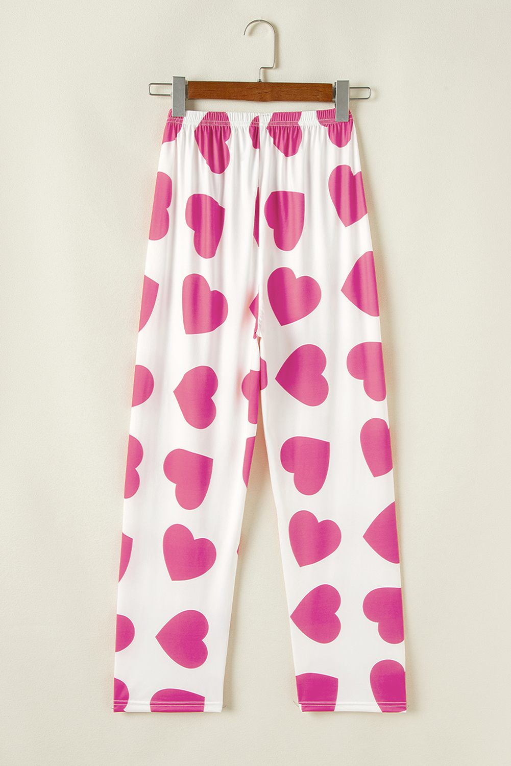 Pink Ruffled Tank Top And Heart Print Pants Lounge Set - Image 5