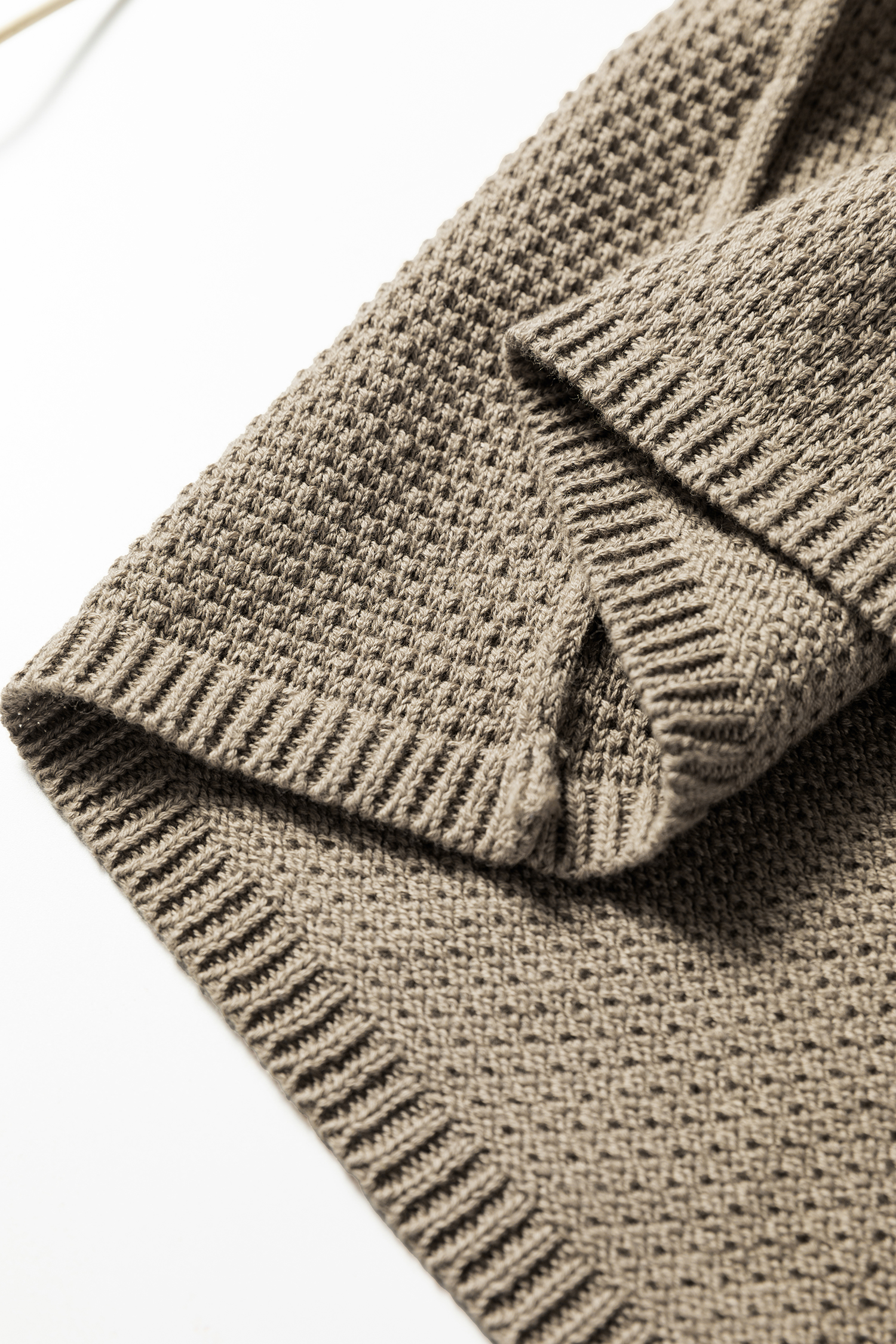 DUNE Solid Color Textured Knit Open Front Oversize Midi Sweater Cardigan - Image 11