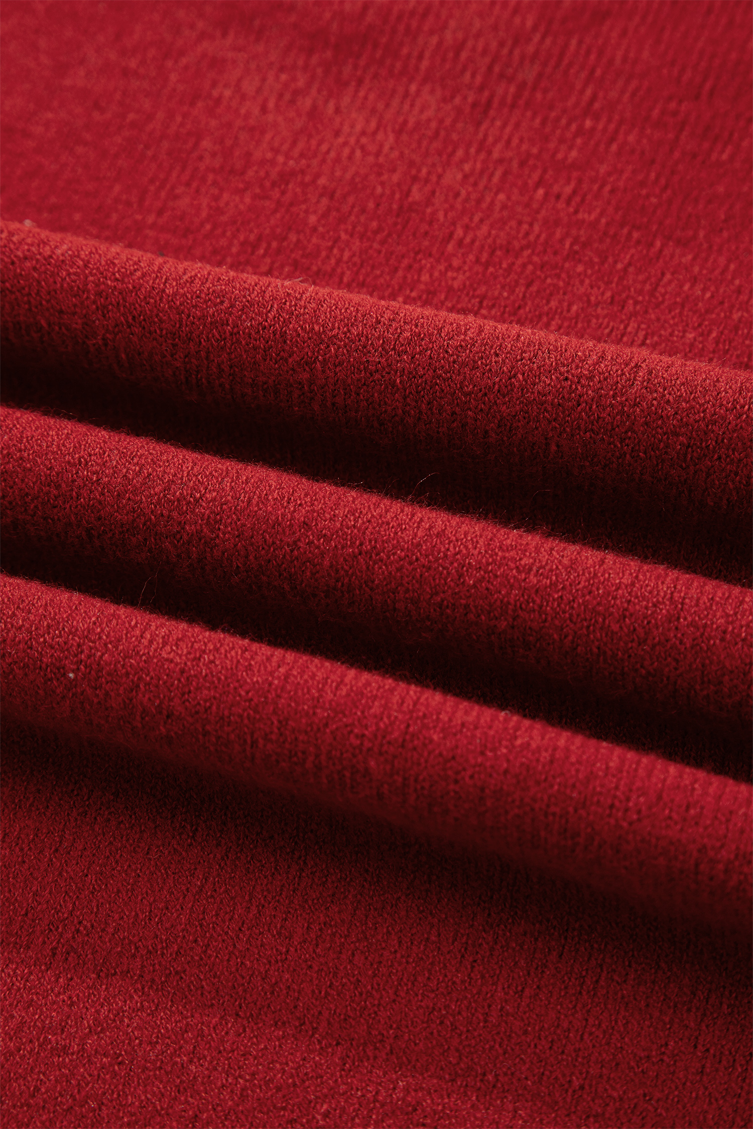 Racing Red Leopard Bow Decor Split Cuff Contrast Trim Sweater - Image 13